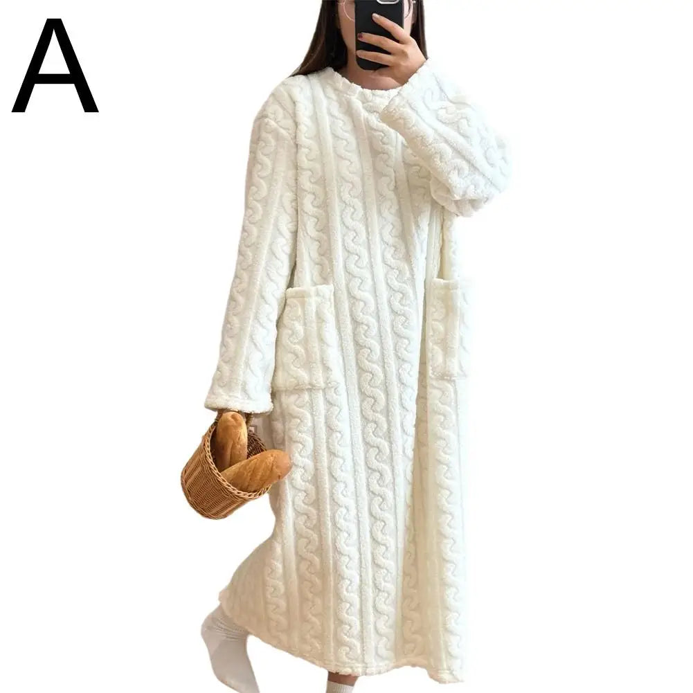 Chemise Nuit Flanelle Poches Hiver | MDN Store