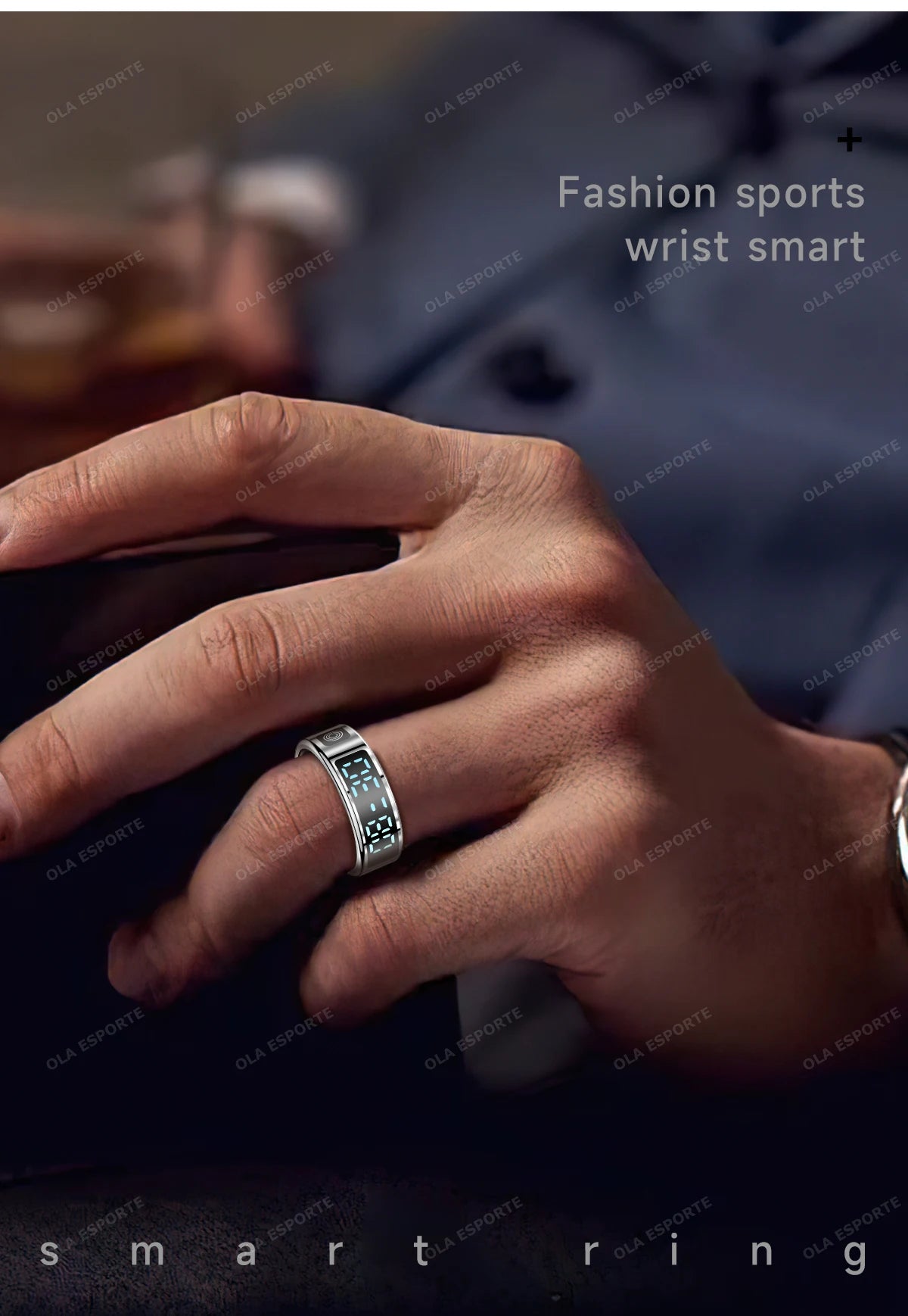 Bague Connectée Écran Tactile Charge Sans Fil Étanche 5ATM | MDN Store