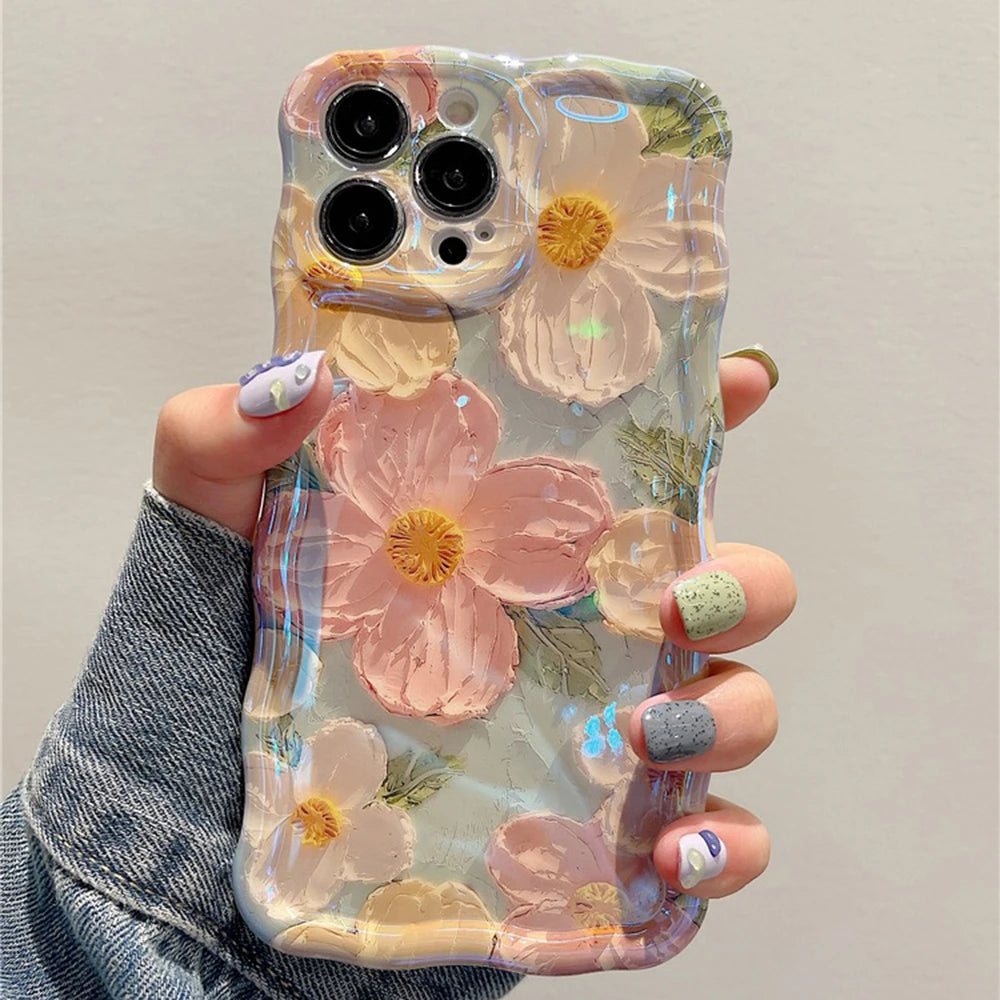 Coque iPhone Peinture Fleurs Rétro - 16 15 14 13 12 Pro Max | MDN Store