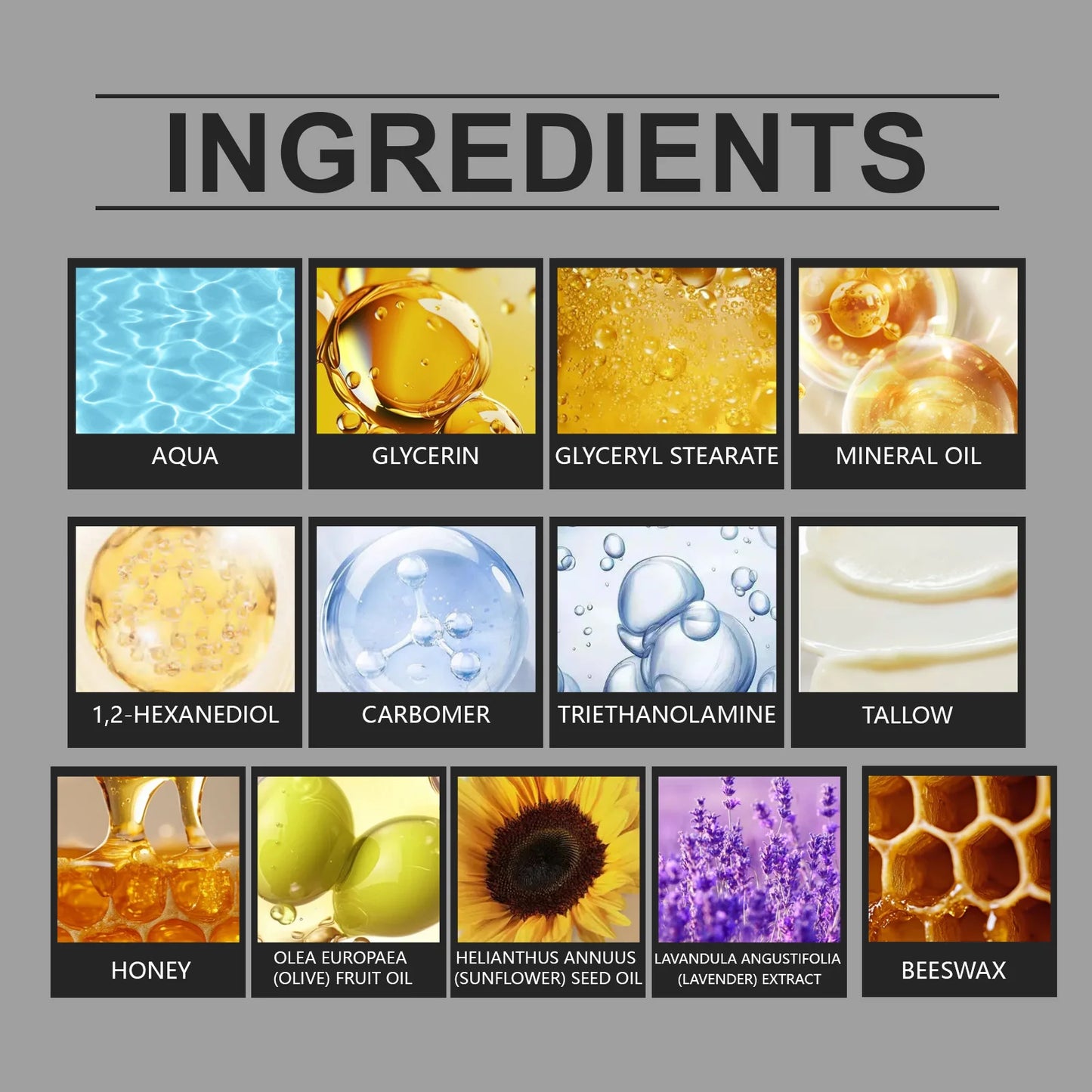 Crème Suif de Bœuf Miel Fouetté Visage Corps Hydratant Absorption Rapide 100g | MDN