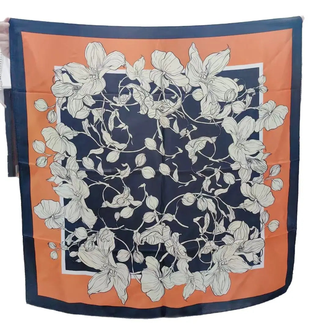 Foulard Carré Soie Mûrier 100% Rose 70x70cm Femme | MDN Store