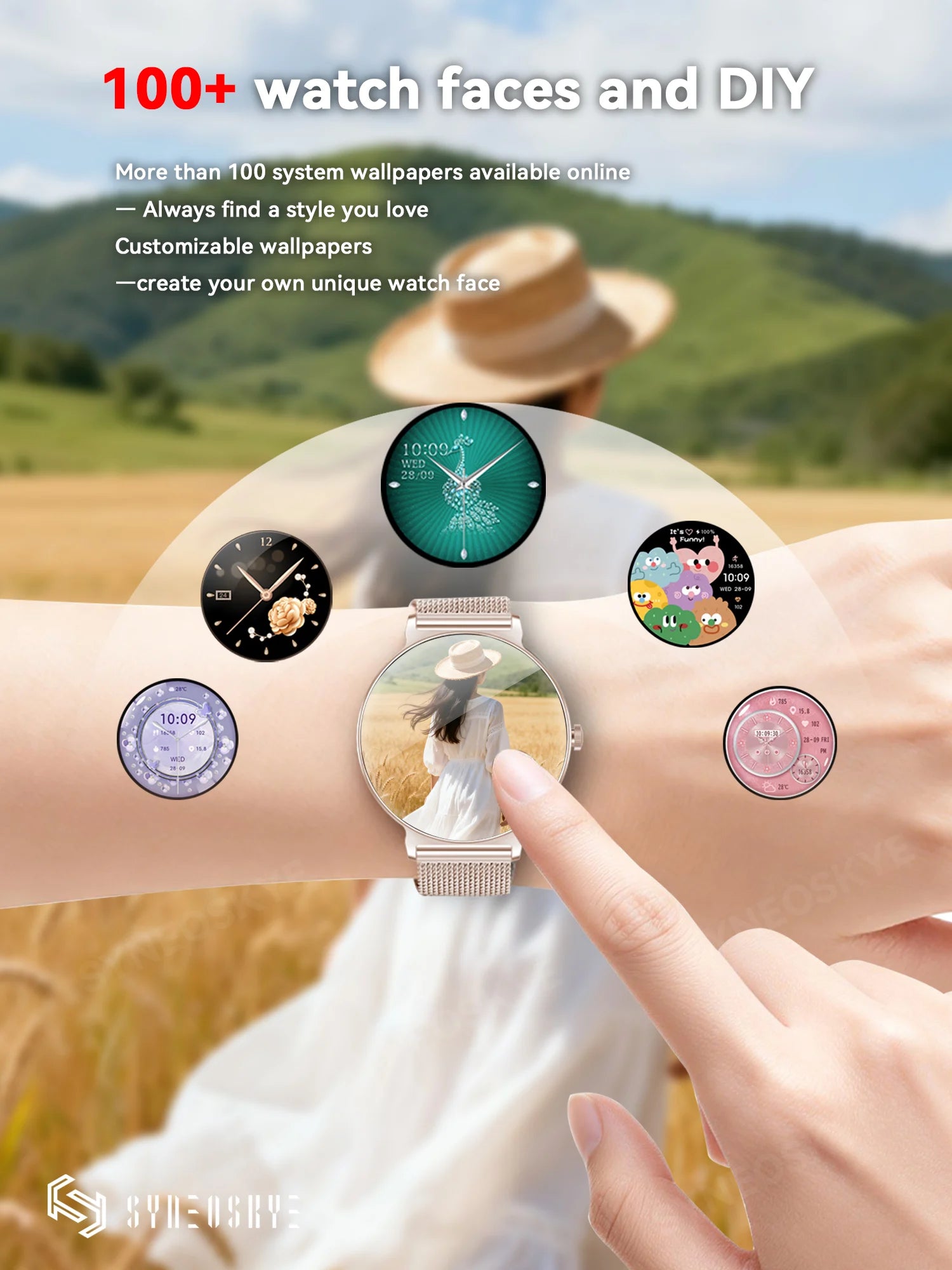 Montre Connectée Femme Luxe 1.27" Bluetooth | MDN Store