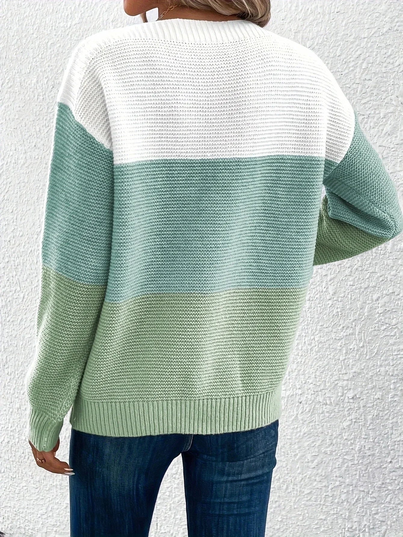 Pull Femme Ample Col Rond Tricote Epais 8 Coloris Automne Hiver | MDN Store