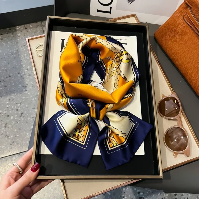 Foulard Soie Long Étroit Femme Cravate | MDN Store