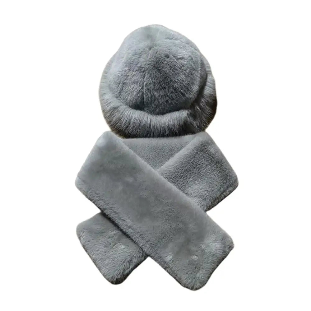 Bonnet Chapka Mongol Femme Fourrure Peluche - Écharpe Croisée Intégrée Coupe-Vent Protection Oreilles | MDN