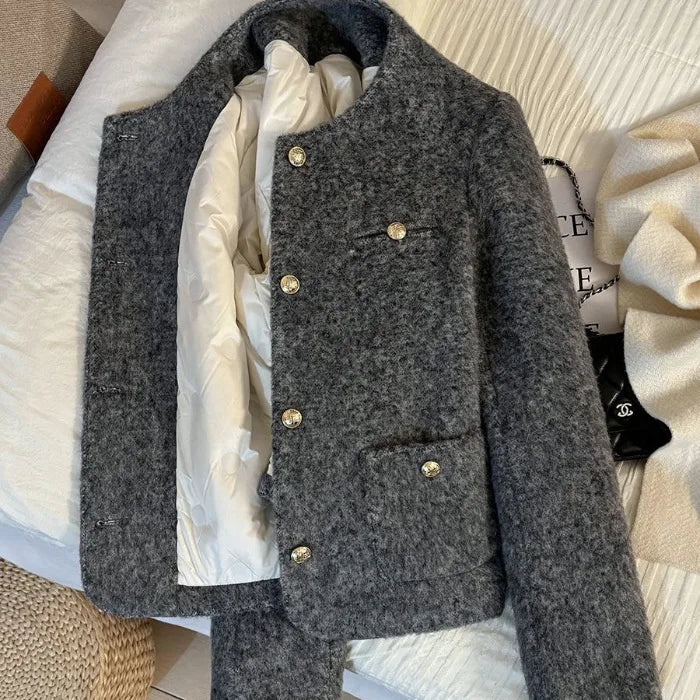 Veste Courte Grise Style Français | MDN Store
