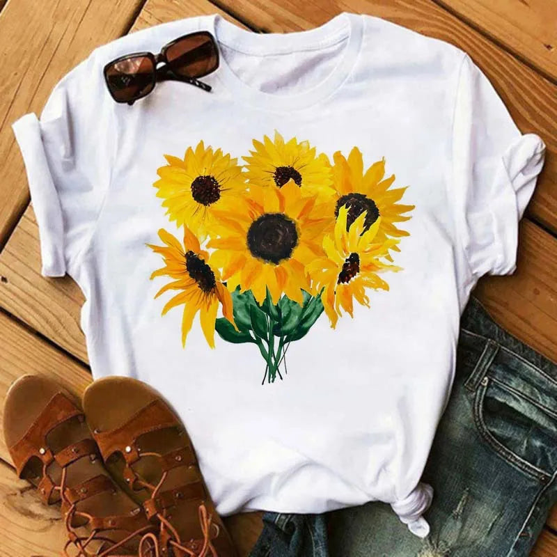 T-shirt Coton Tournesol Papillon Oversize | MDN