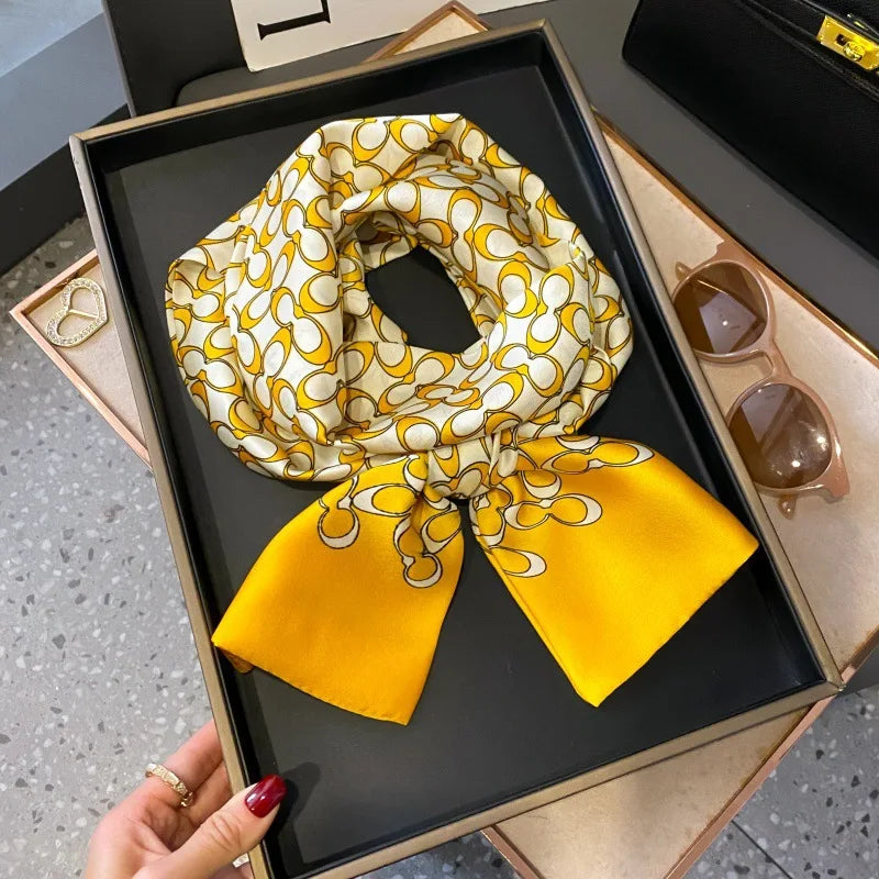 Foulard Soie Long Étroit Femme Cravate | MDN Store