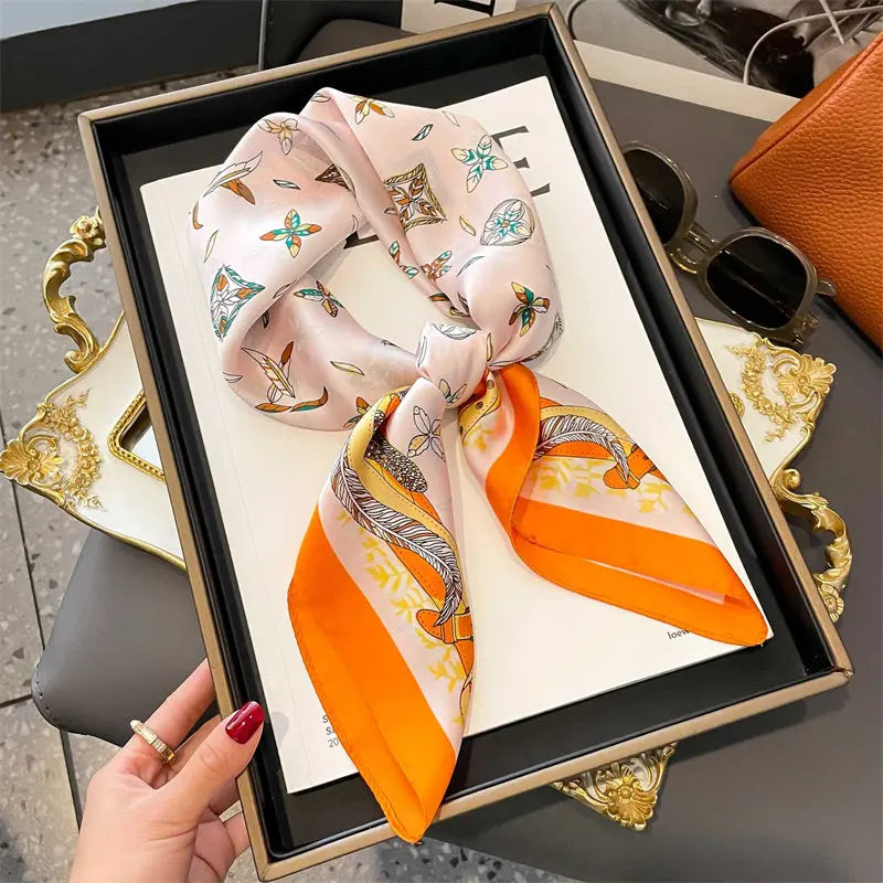Foulard Carré Soie Floral Femme 70x70cm | MDN Store