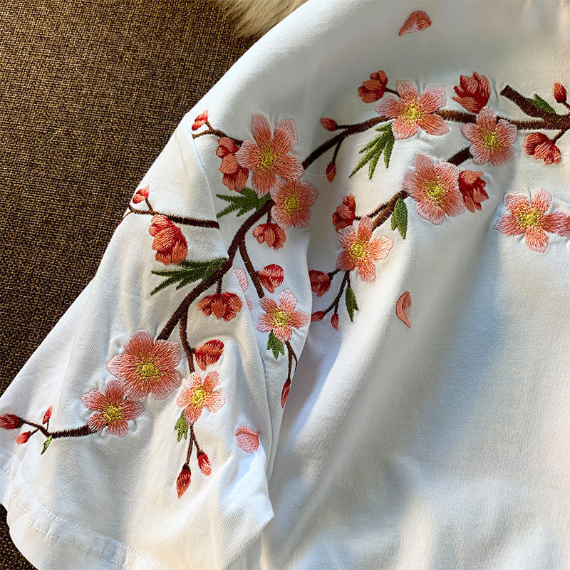 T-Chemise Broderie Cerisiers Femme | MDN Store
