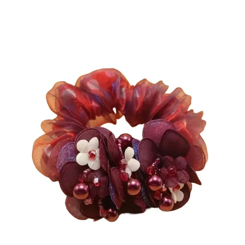 Chouchou 3 Fleurs Perle Élastique | MDN Store