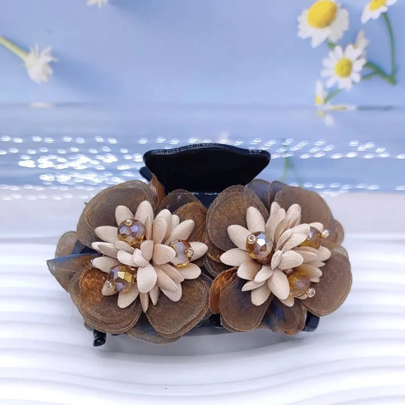 Pince à Cheveux Crabe Fleurie - Accessoire Cheveux Élégant et Pratique | MDN Store