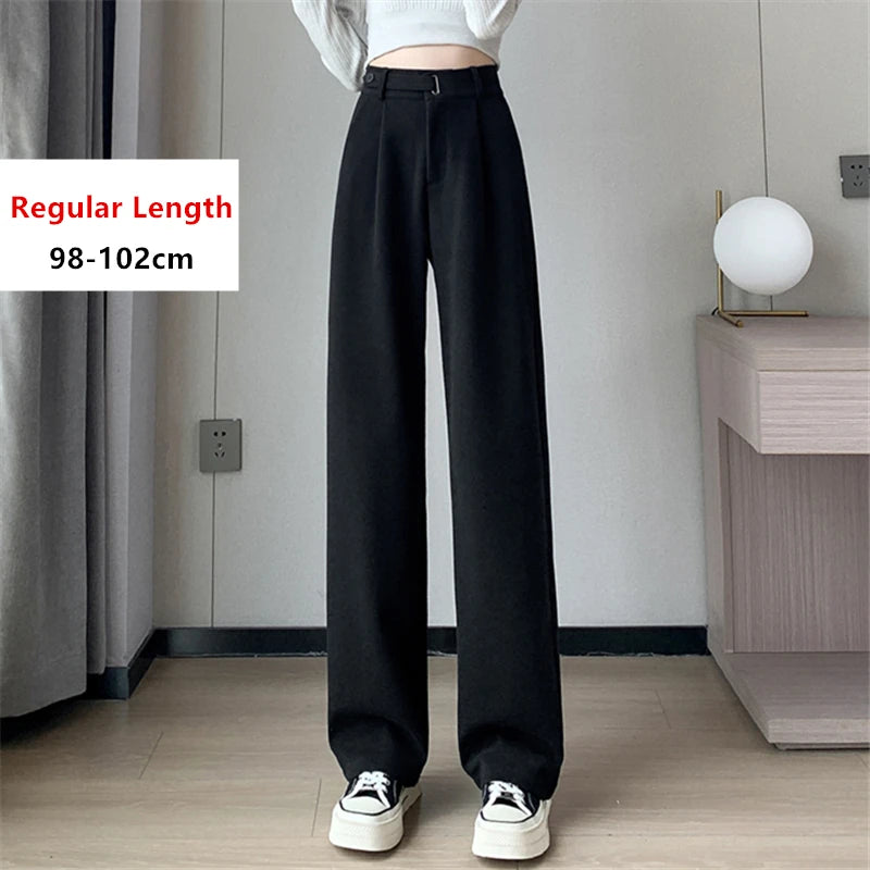 Pantalon Laine Large Femme Boutons Milk Tea | MDN Store
