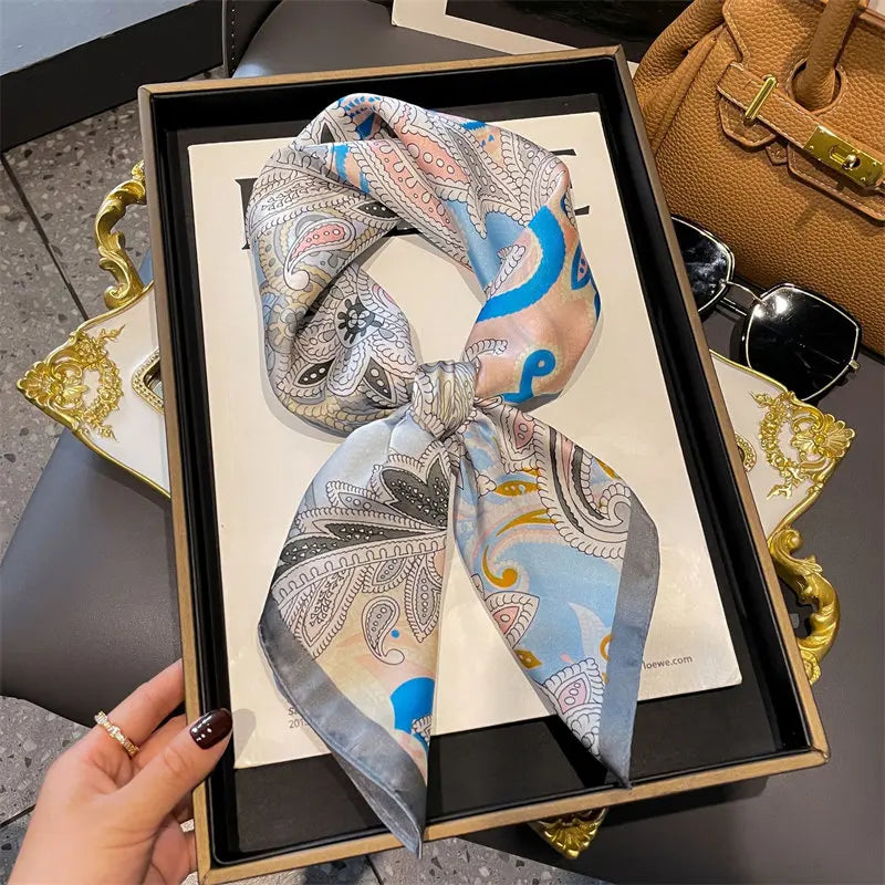 Foulard Carré Soie Floral Femme 70x70cm | MDN Store