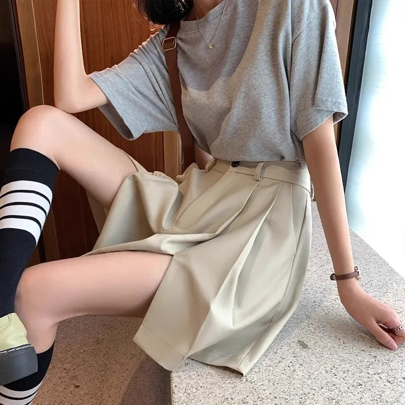 Short Femme Taille Haute Large Coupe Ample | MDN