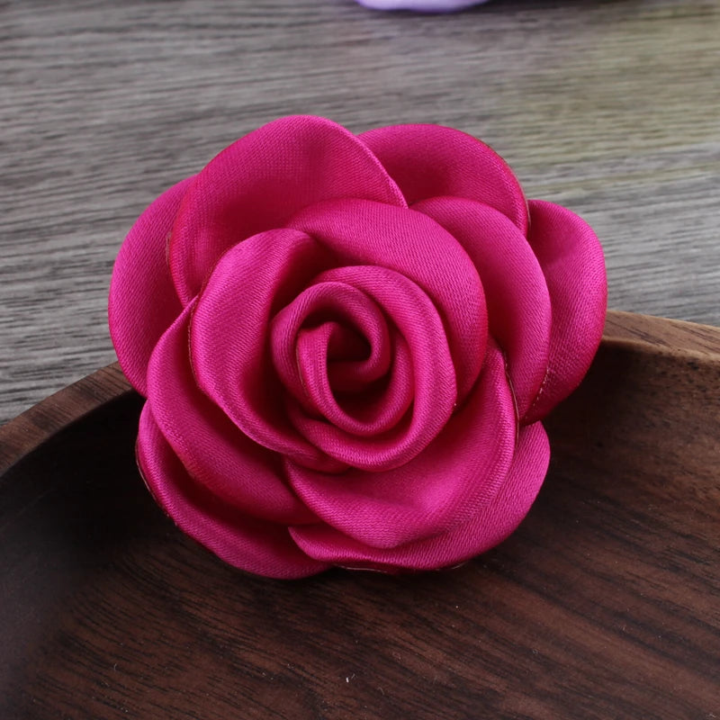 Lot de 10 Fleurs en Satin 6cm - Accessoires Cheveux Mariage | MDN Store