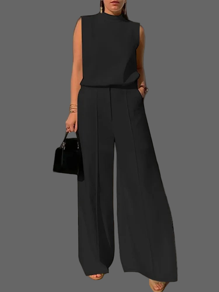 Ensemble Débardeur & Pantalon Large Minimaliste Kaki | MDN Store