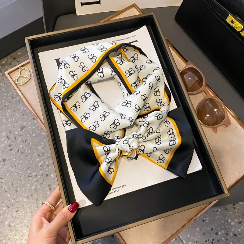 Foulard Soie Long Étroit Femme Cravate | MDN Store