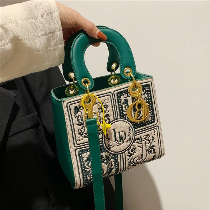 Sac à Main Femme Broderie Royale Poignée Supérieure Bandoulière - MDN