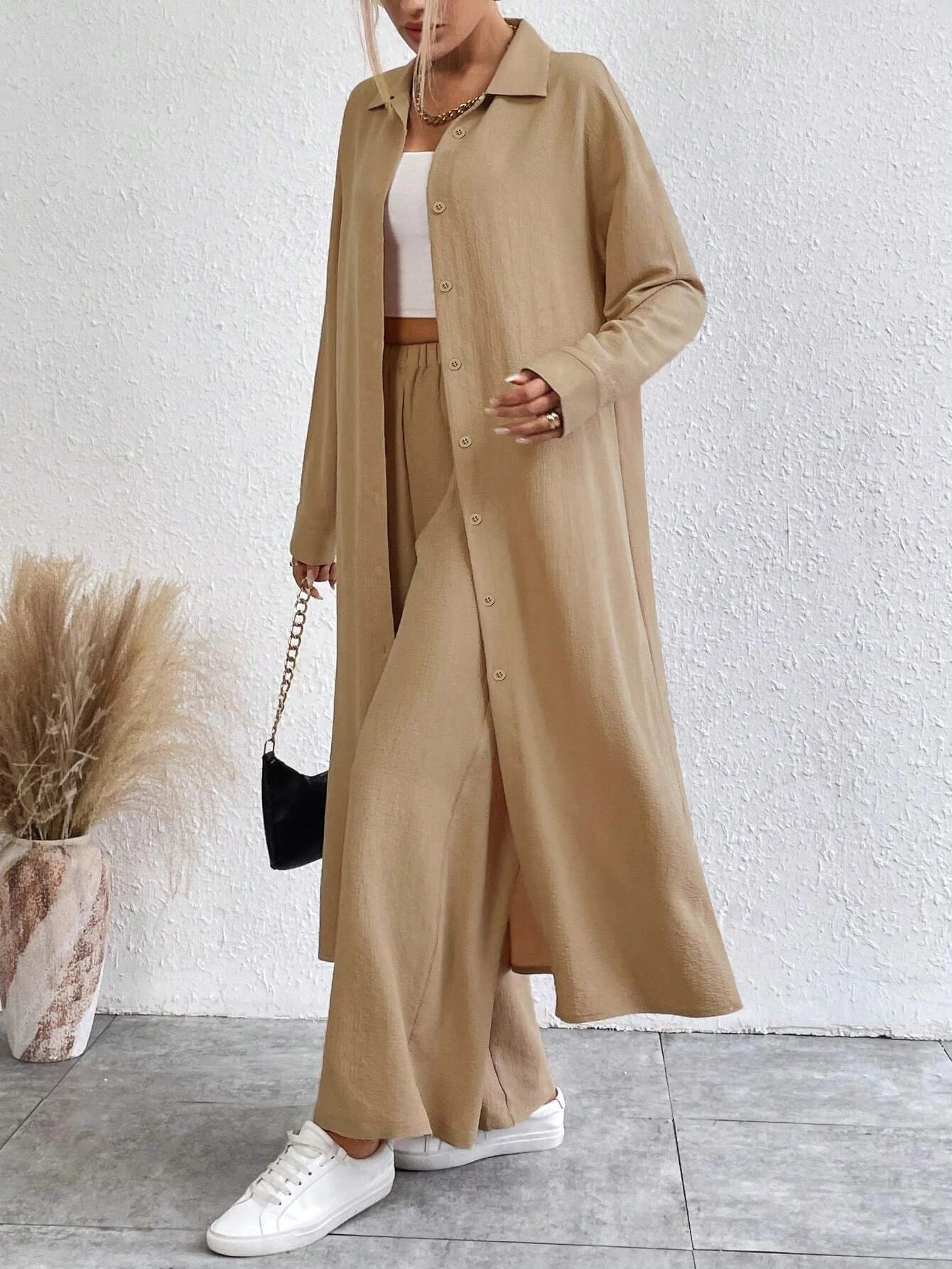 Ensemble Chemise Boutonnée Pantalon Large | MDN Store