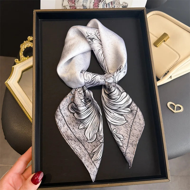 Foulard Carré Soie Floral 70x70cm Femme | MDN Store