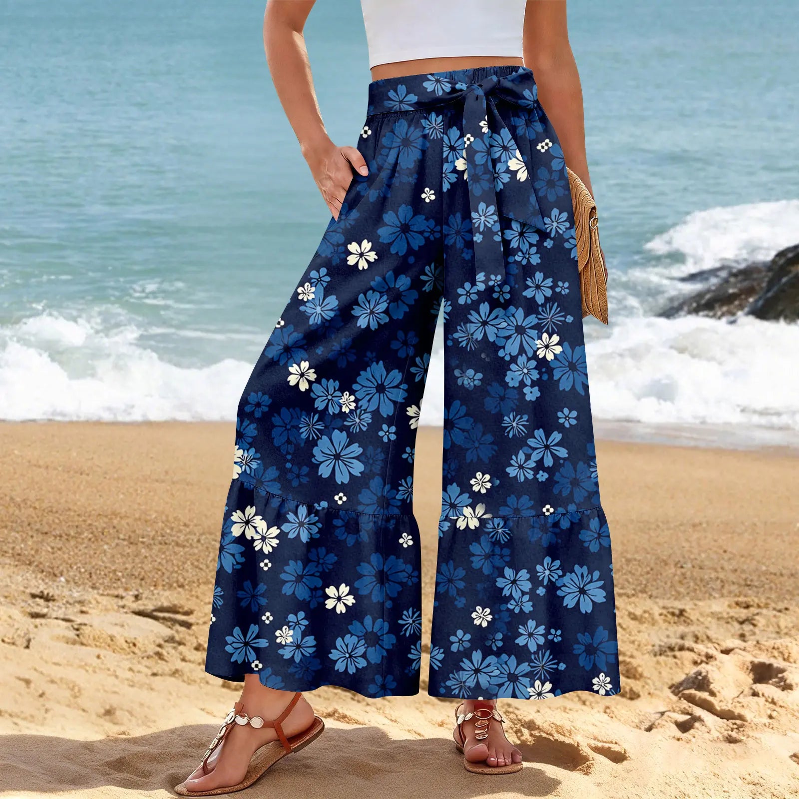 Pantalon Bohème Imprimé Floral Femme | MDN Store