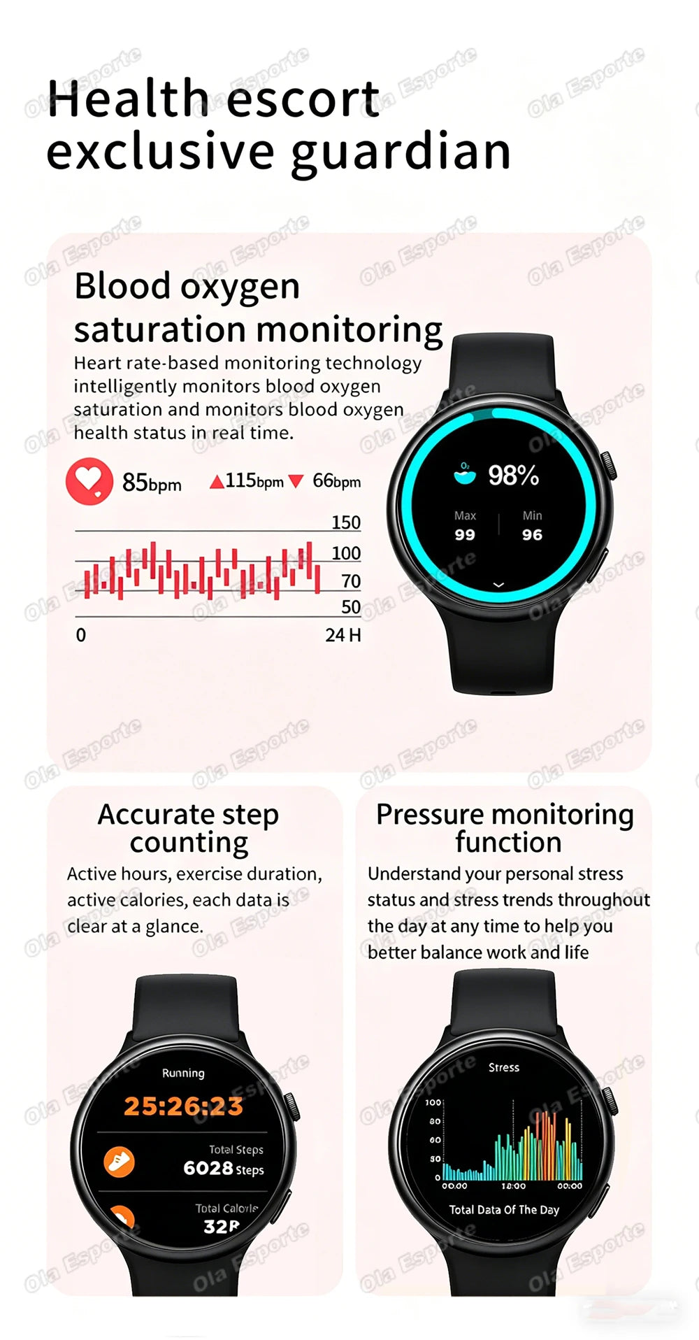 Montre Connectee Sport Assistant Vocal Bluetooth 5.3 Ecran 1.5 Pouce | MDN Store 25