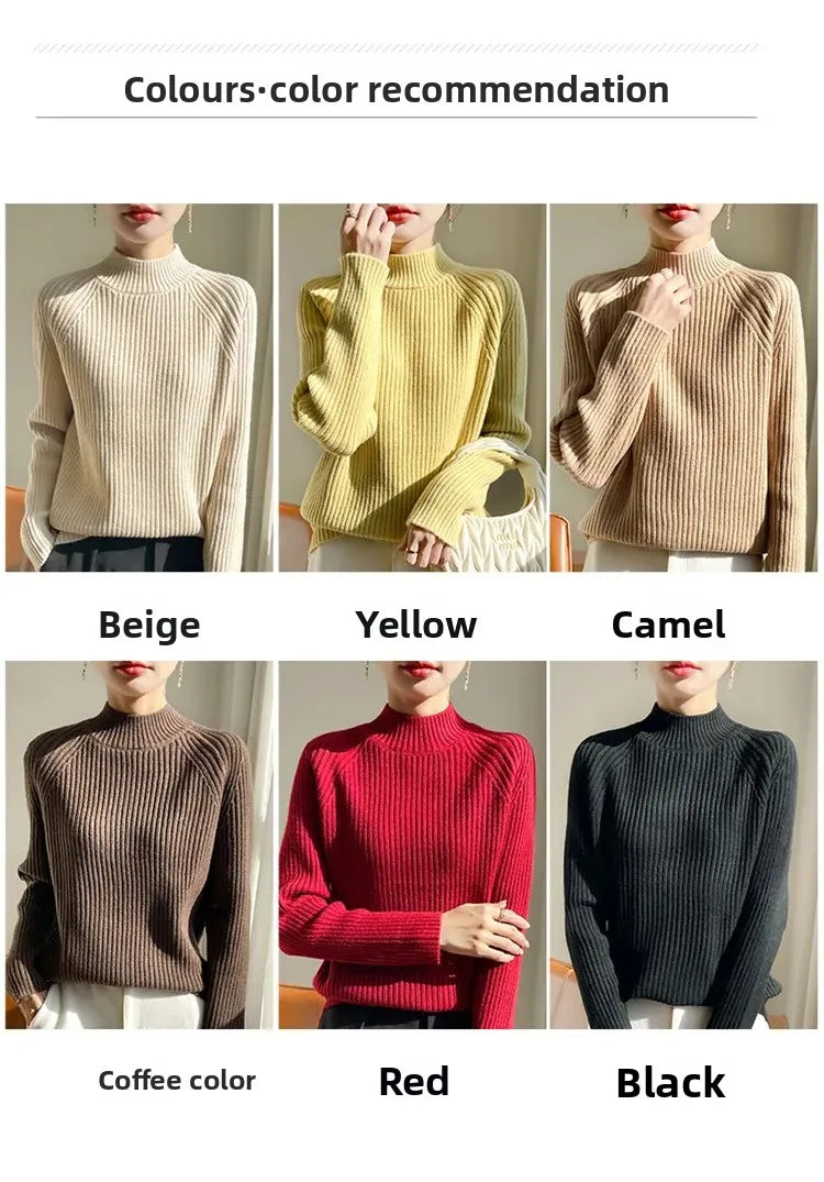 Pull Sans Manches Femme Col Montant Tricot Epais Layering 6 Coloris | MDN Store