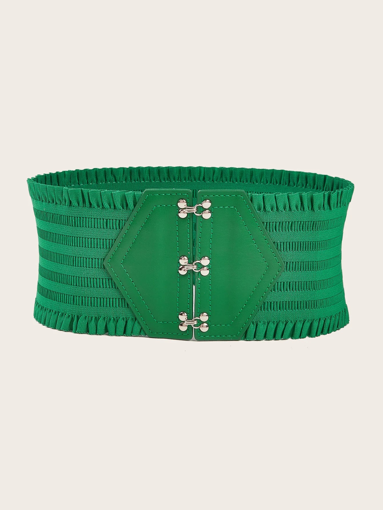 Ceinture Large Élastique Triple Boucle Volants Femme - Ceinture Robe Décorative Ajustable | MDN