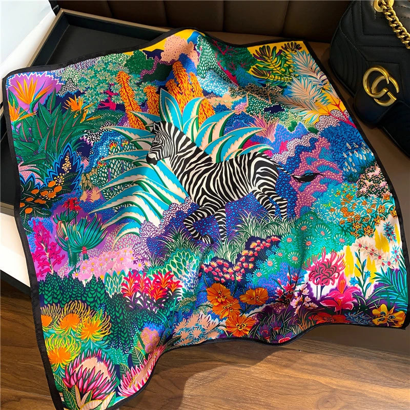 Foulard Carré Soie Naturelle 100% 53cm Femme | MDN Store