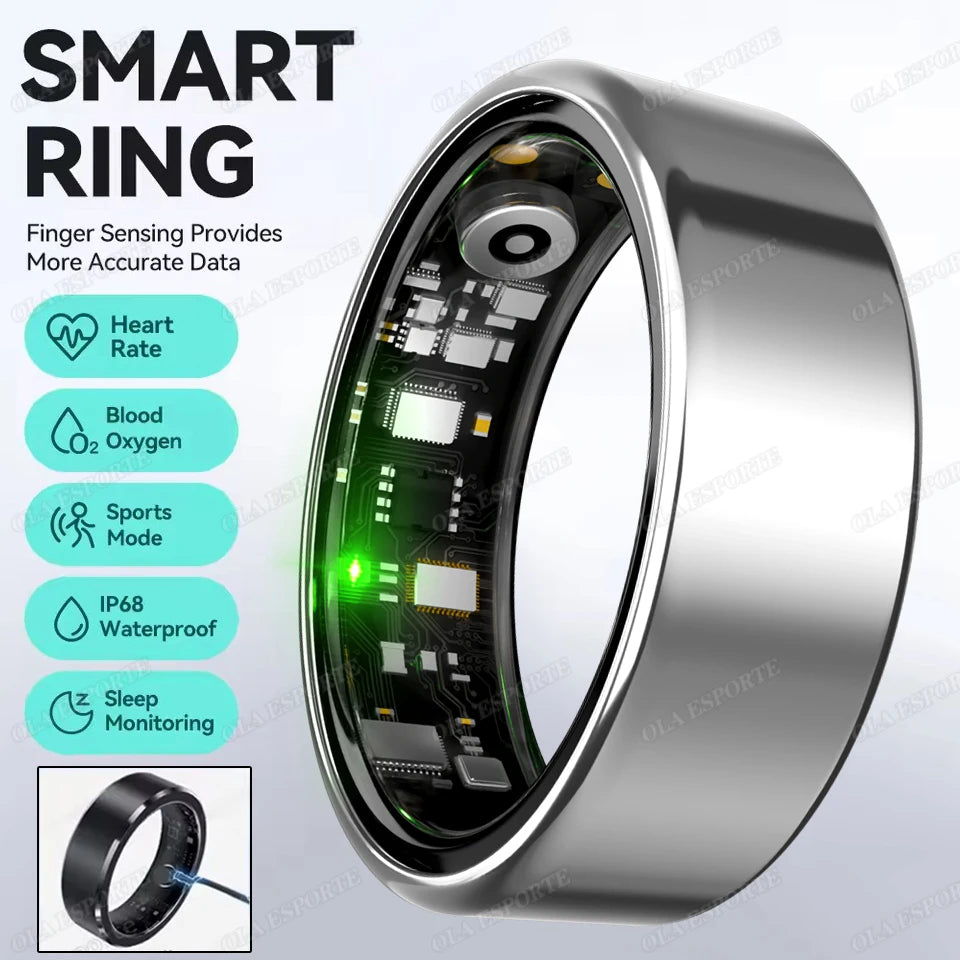 Bague Connectée Smart Ring Santé Étui Charge Étanche | MDN