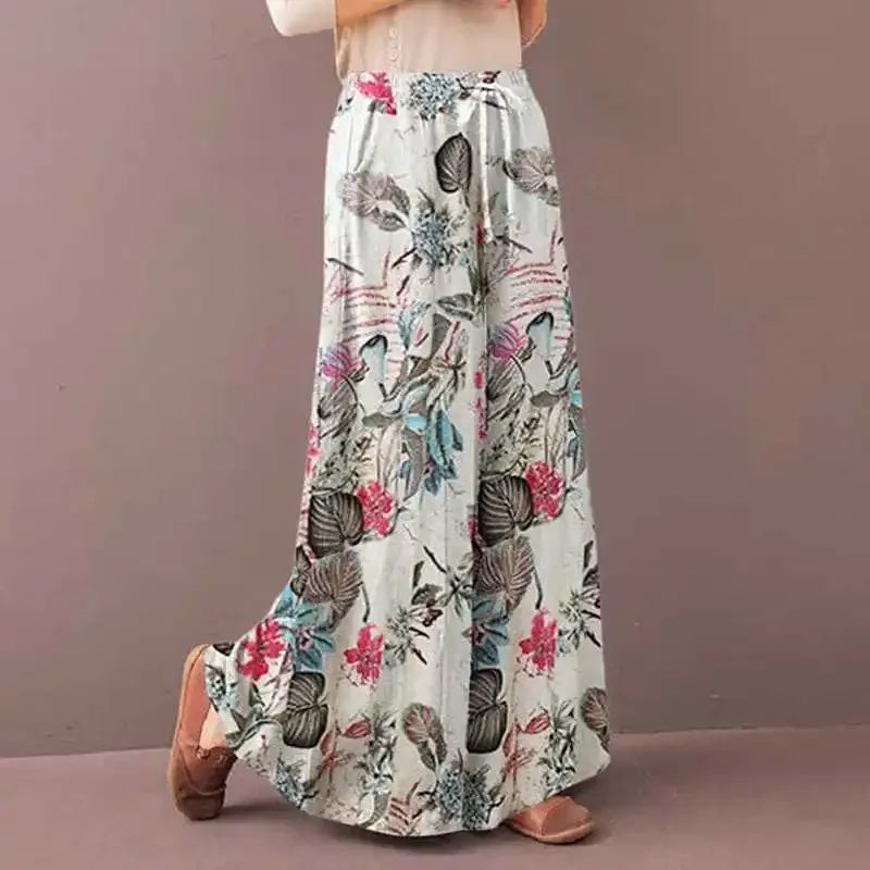 Pantalon Grande Femme Imprimé Floral Jaune | MDN Store
