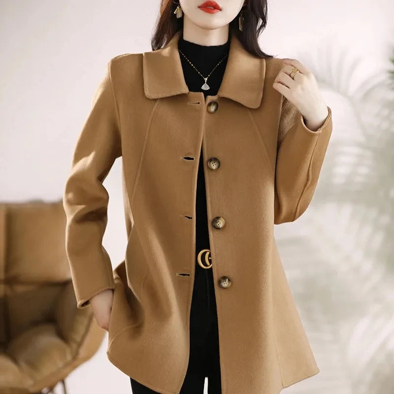 Veste Laine Femme Automne Hiver Slim Élégante | MDN Store
