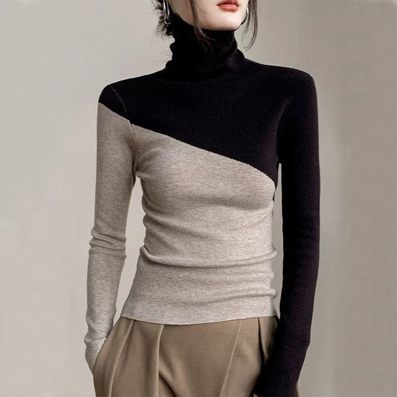 Pull Femme Slim Manches Longues Bureau Elegant Bodycon 2 Coloris | MDN Store