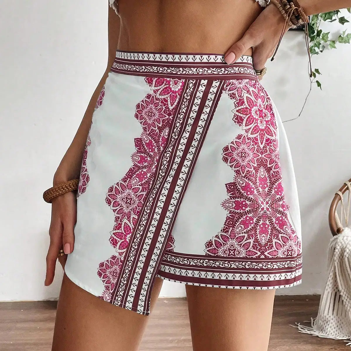 Jupe-Short Femme Taille Haute Imprime Bandana Boheme | MDN Store 25