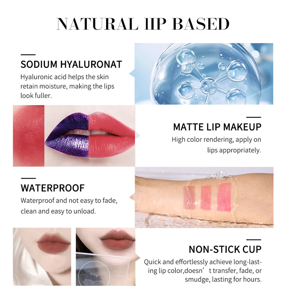 Gloss Lèvres Peel Off Teinture Imperméable Rose Anti-Transfert Naturel | MDN Store