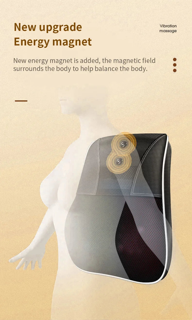 Masseur Cervical Électrique Shiatsu Chauffant Nuque Épaules | MDN