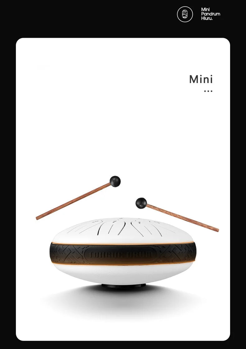 Tambour Langue Acier HLURU 6 Pouces 11 Notes - Instrument Méditation Yoga | MDN