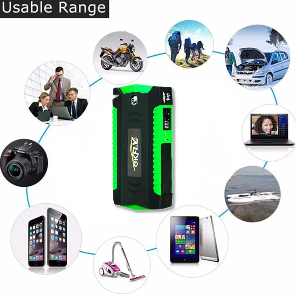 Booster Batterie Voiture 4000A 12V Powerbank Démarrage | MDN Store
