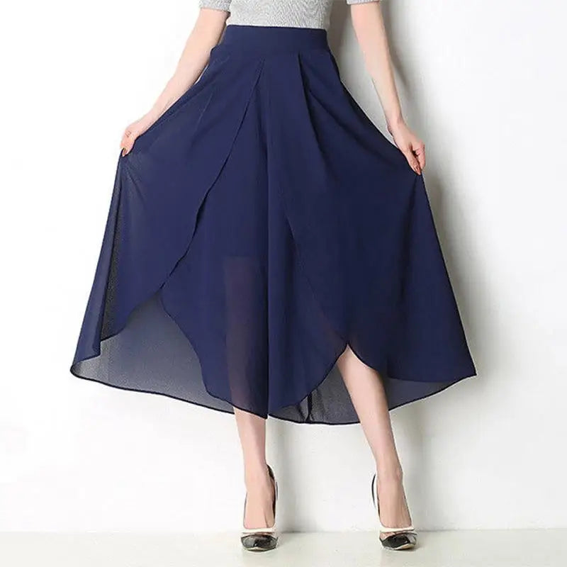 Pantalon Large Mousseline Taille Haute | MDN Store