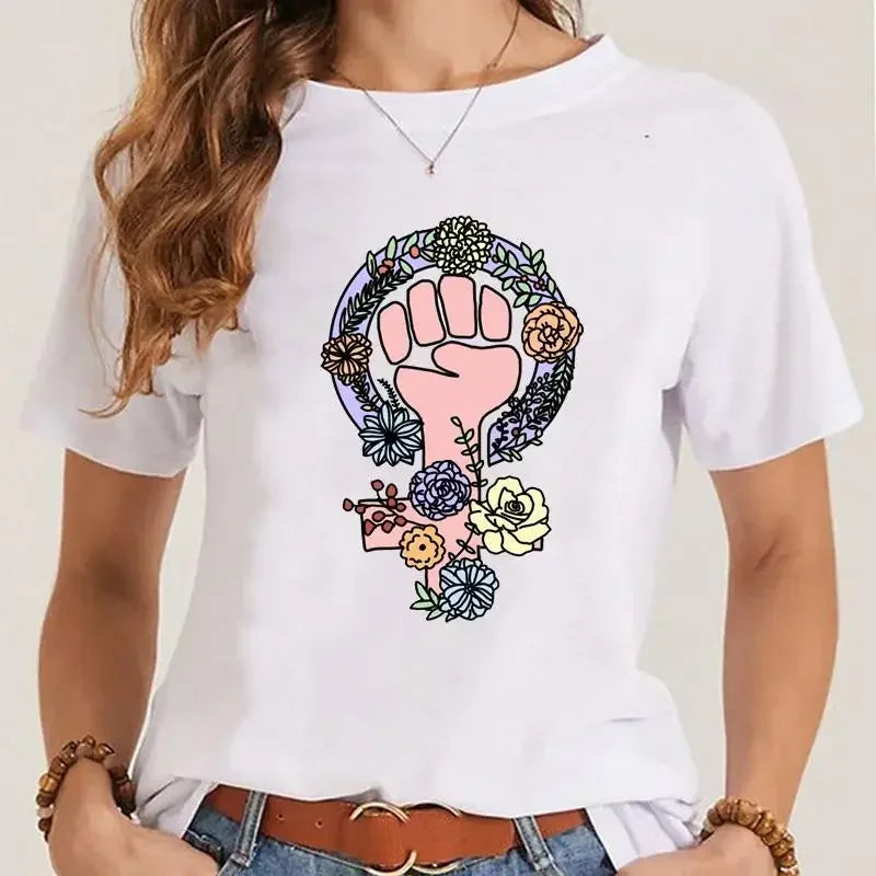 T-shirt Fleurs Printemps Style 90s Femme | MDN