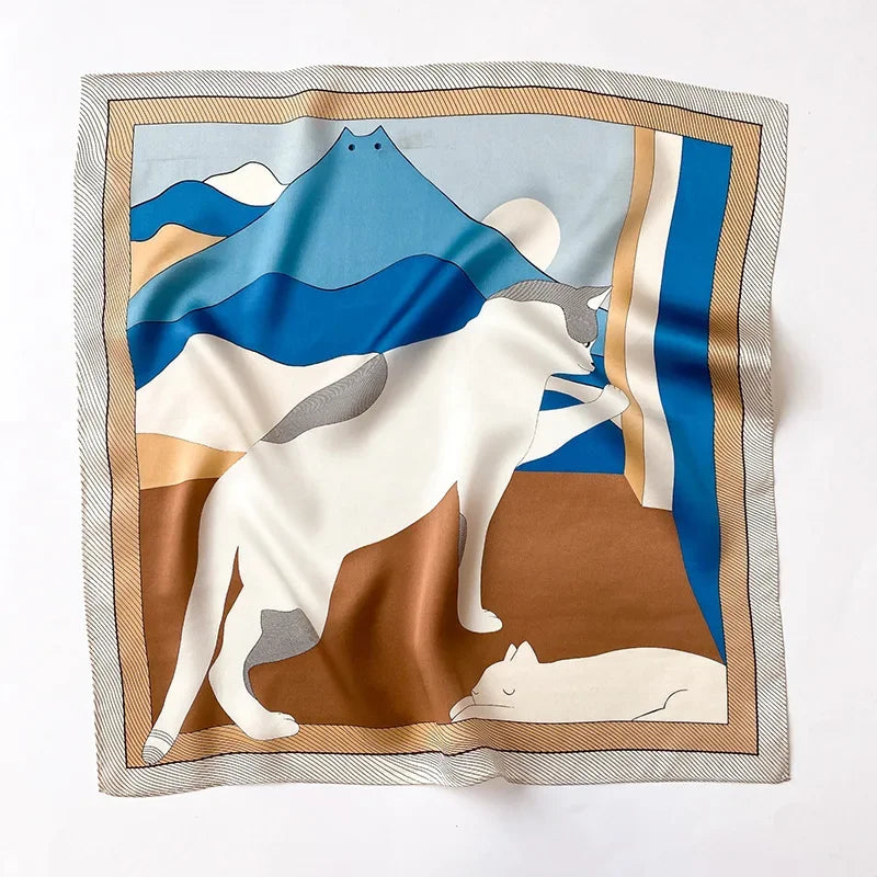 Foulard Carré Soie Naturelle 100% 53cm Femme | MDN Store