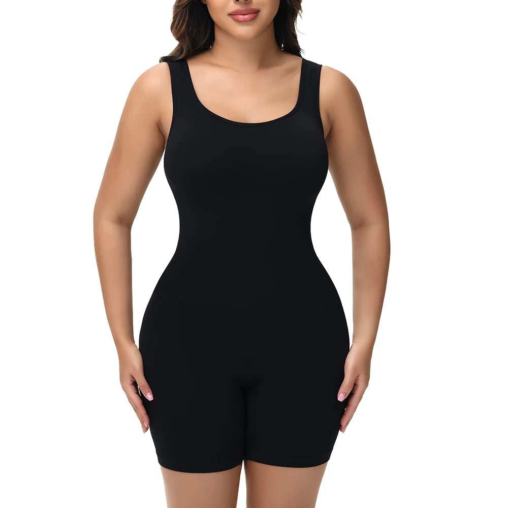 Body Gainant Bretelles Larges Shorty Femme - Gaine Complète Ventre Plat Confortable | MDN
