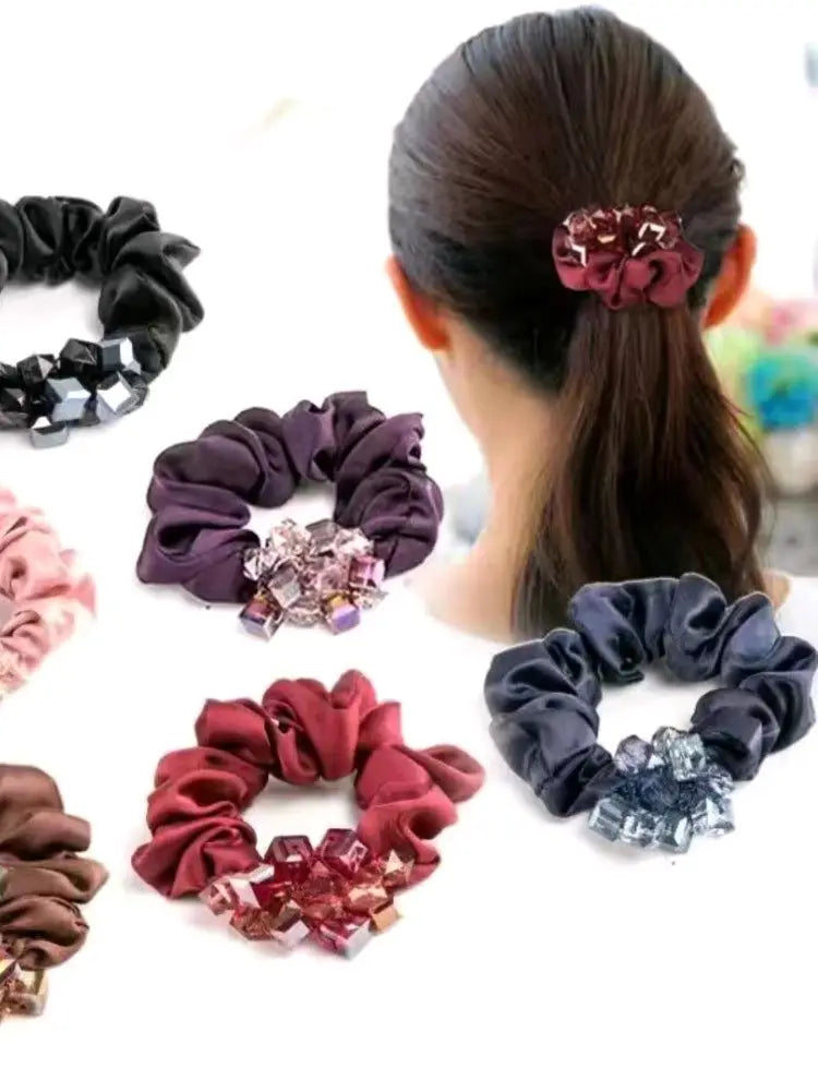 Chouchou Dentelle Nœud Fantaisie - Élastique Cheveux Femme Fille Haute... | MDN Store