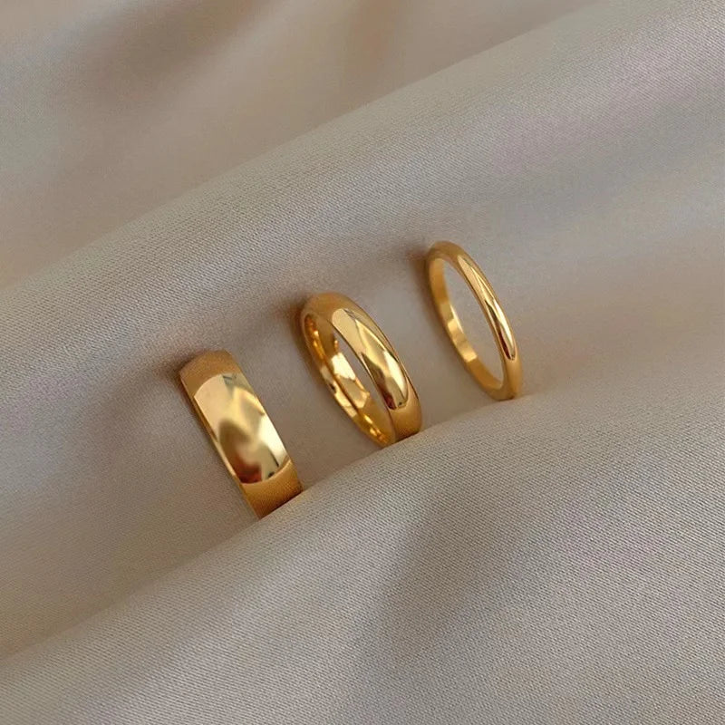 Bague Couple Acier Plaqué Or 18K 8mm | MDN Store