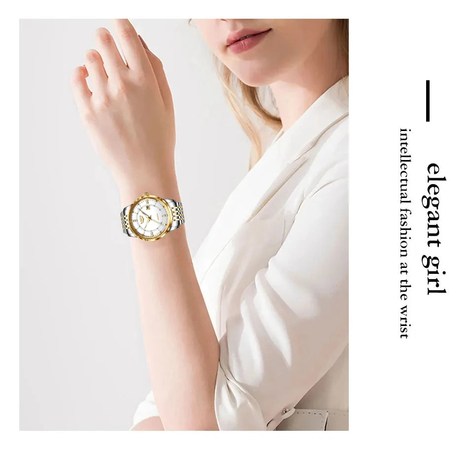 Montre Femme LIGE Acier Inoxydable Étanche | MDN Store