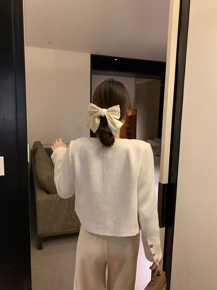 Veste Tweed Courte Élégante Femme Automne-Hiver | MDN