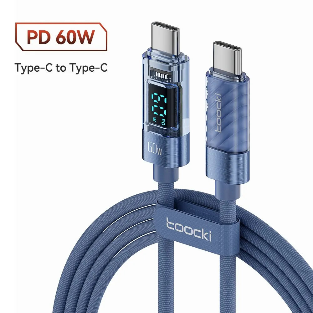 toocki-cable-usb-type-c-vers-type-c-100w-affichage - MDN Store 25