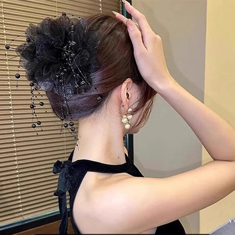 Chouchou Fleur Perle Plume Vintage | MDN Store