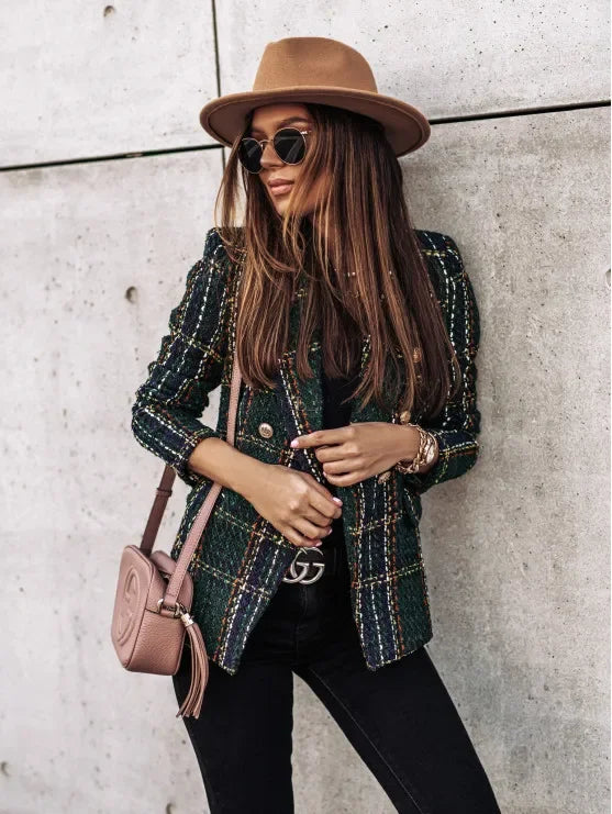 Veste Blazer Imprimée Double Bouton | MDN Store
